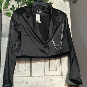 Black like satin Bolero jacket